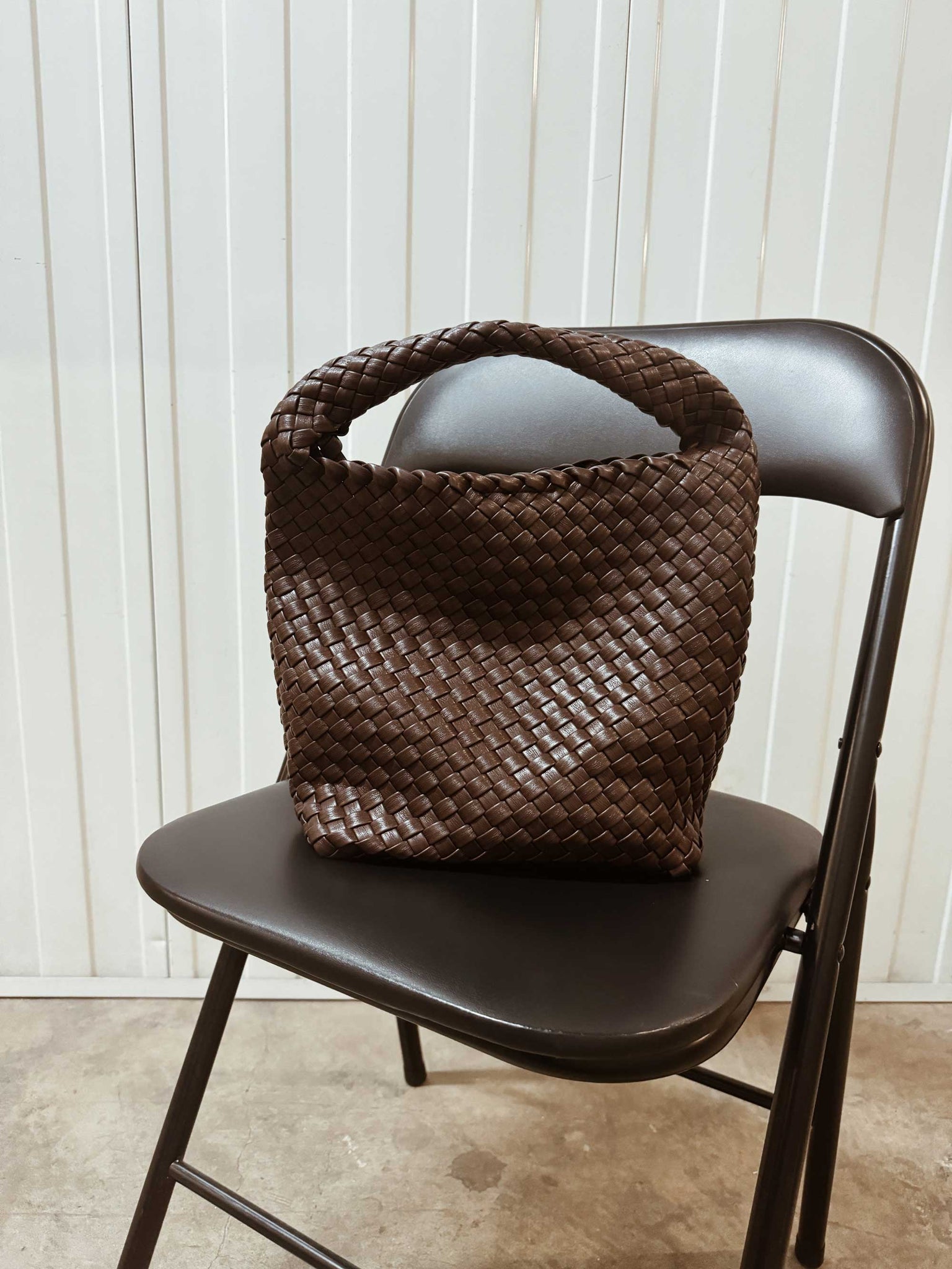 Rylan, Rylan Studio, Woven Alt-Leather Small Tote Bag, Handbag, Vegan Leather