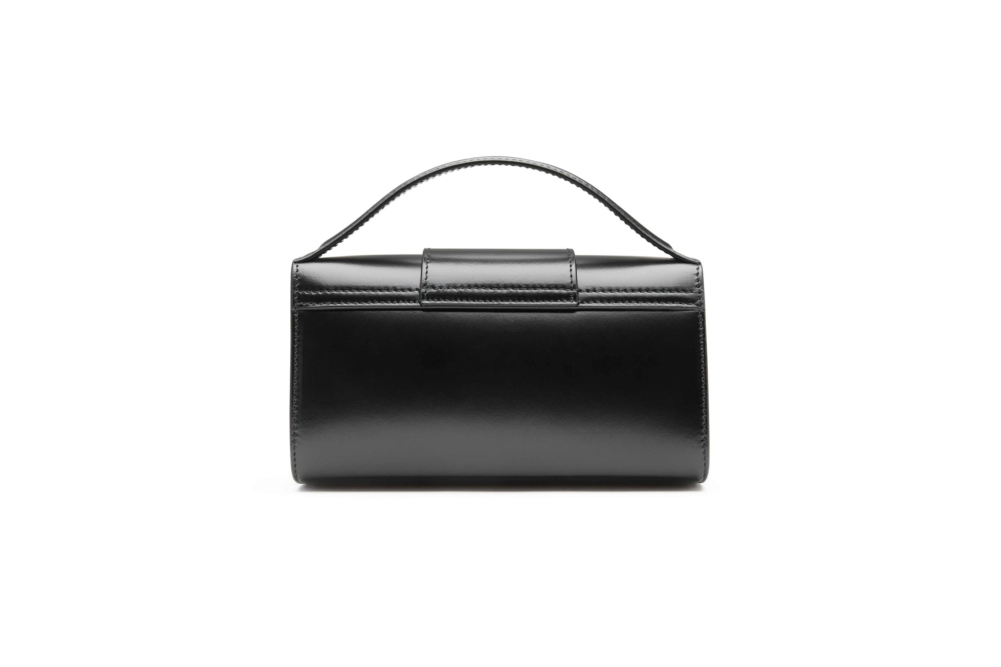 10.1 Black Mini Satchel with Flat Handle