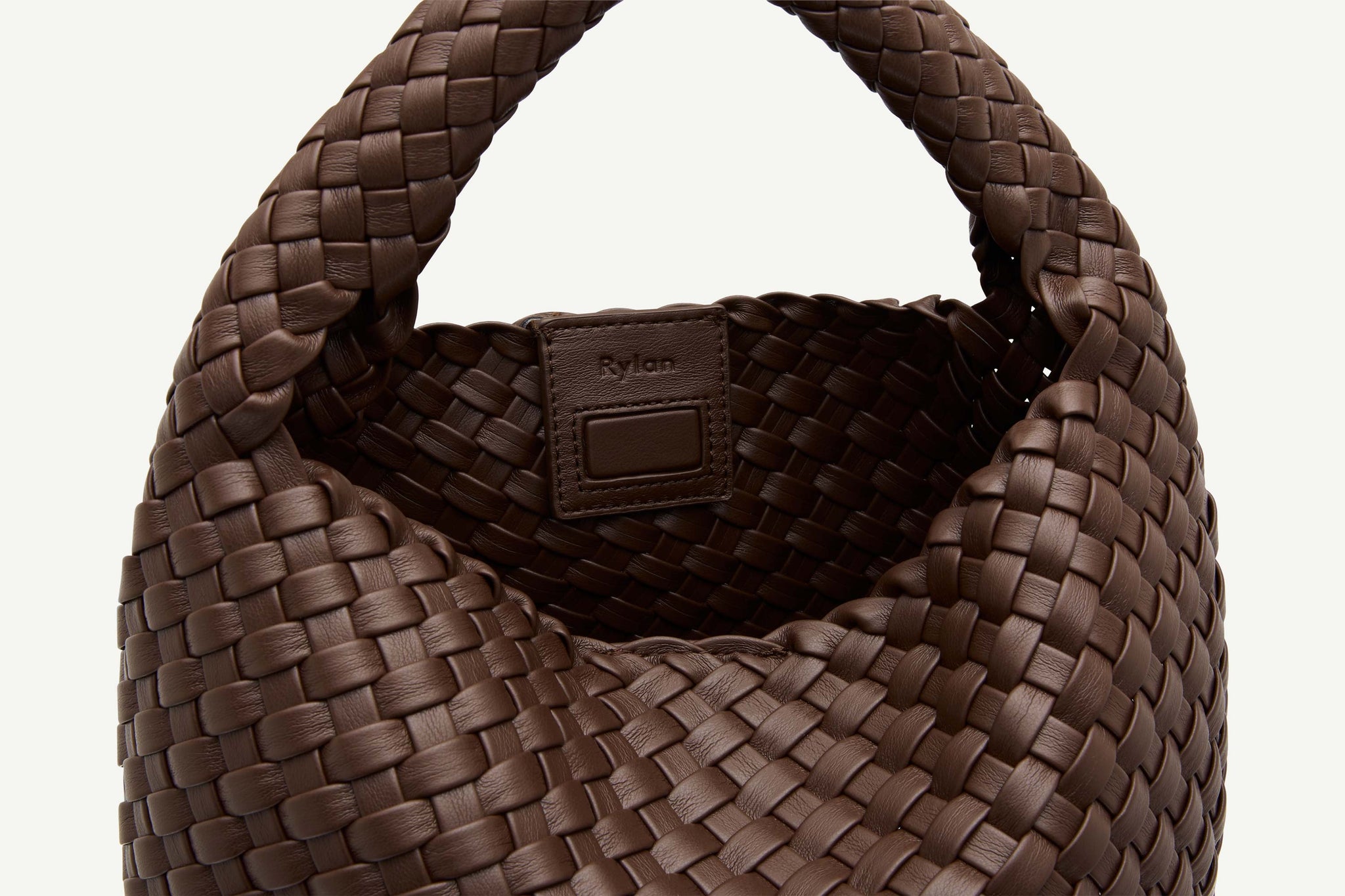 Rylan, Rylan Studio, Woven Alt-Leather Small Tote Bag, Handbag, Vegan Leather, Brooke Testoni