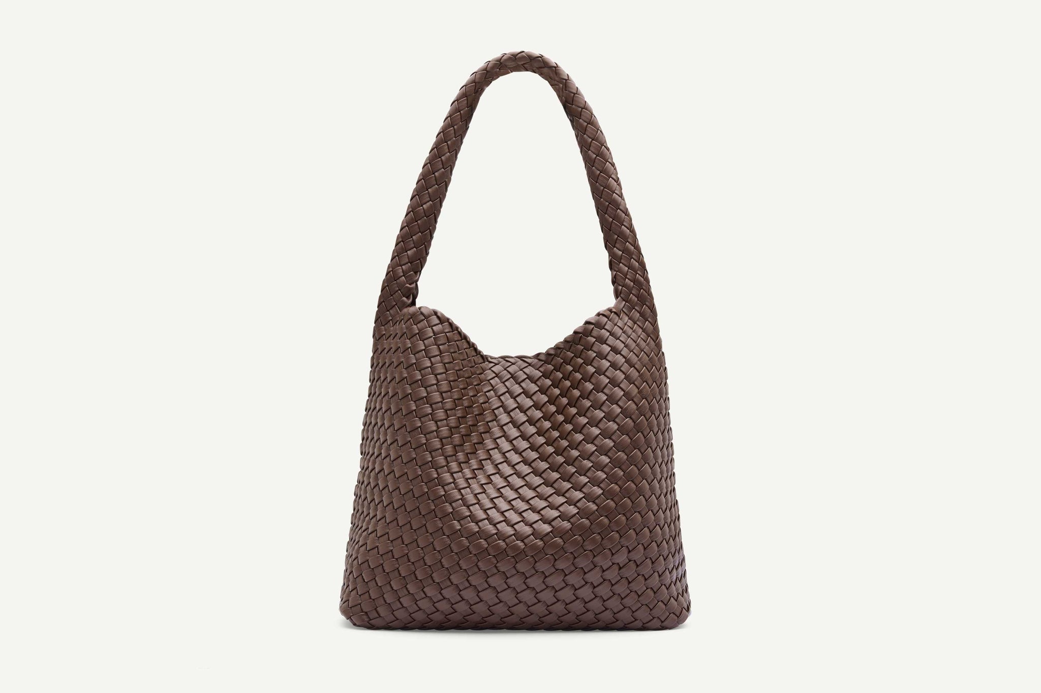 Rylan, Rylan Studio, Brown Woven Alt-Leather Large Tote Handbag, Brooke Testoni