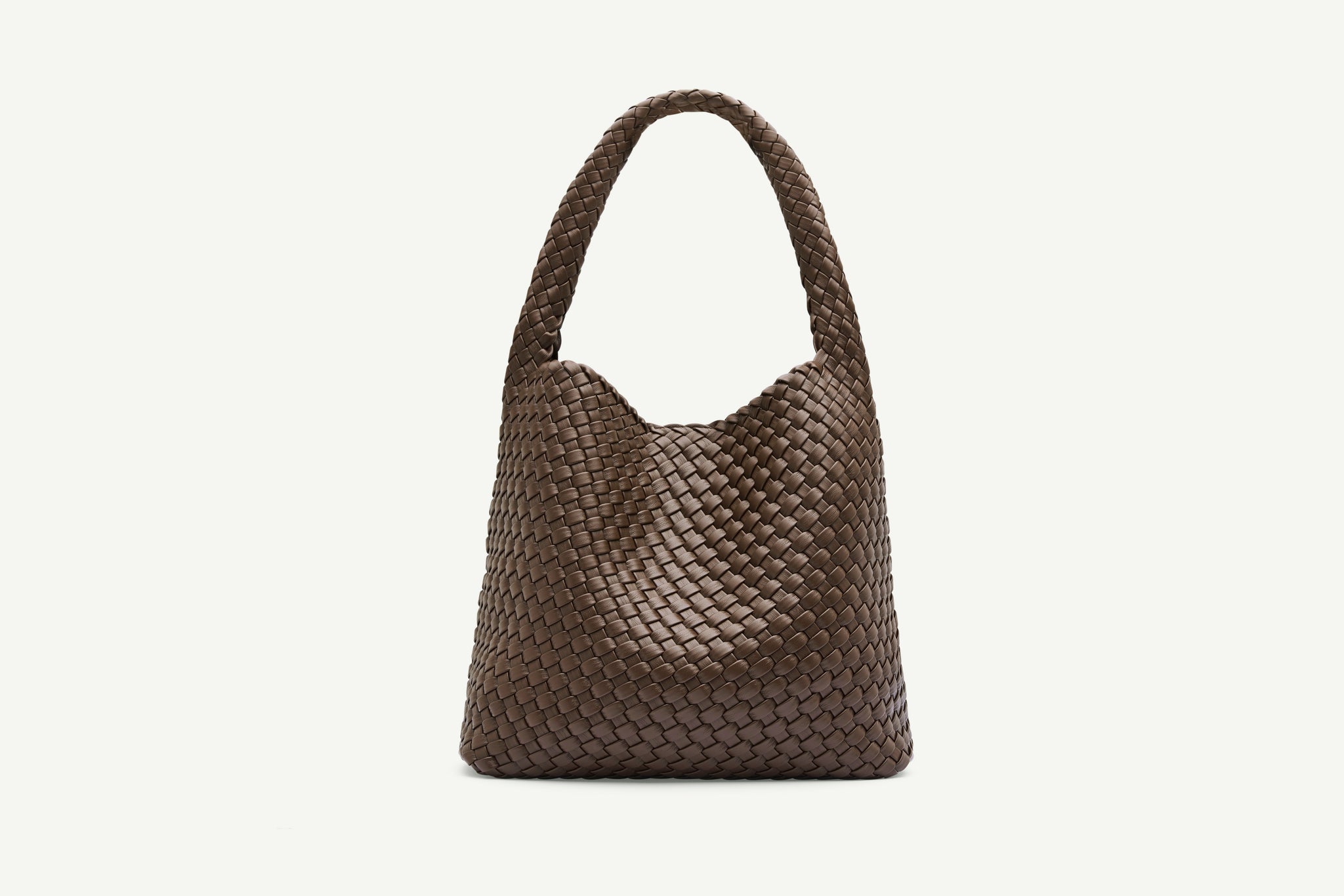 20.58 Brown Recycled Alt-Leather Woven Large Tote