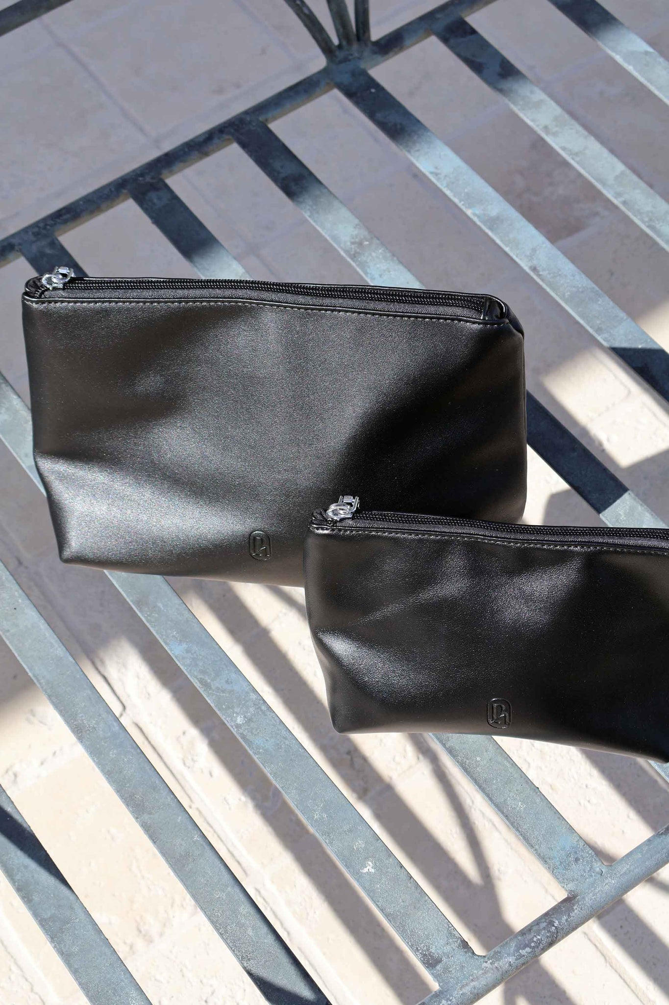 Black Alt-Leather Pouch Duet