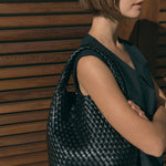 Rylan Black Alt-Leather Small Tote by Brooke Testoni
