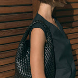 Rylan Black Alt-Leather Small Tote by Brooke Testoni
