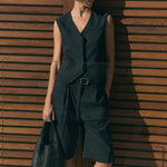 Rylan Black Alt-Leather Small Tote by Brooke Testoni