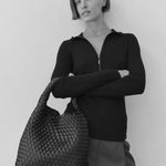 Rylan Black Alt-Leather Small Tote by Brooke Testoni
