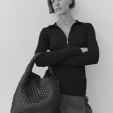 Rylan Black Alt-Leather Small Tote by Brooke Testoni