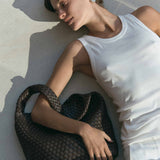 Rylan Brown Alt-Leather Woven Large Tote by Brooke Testoni