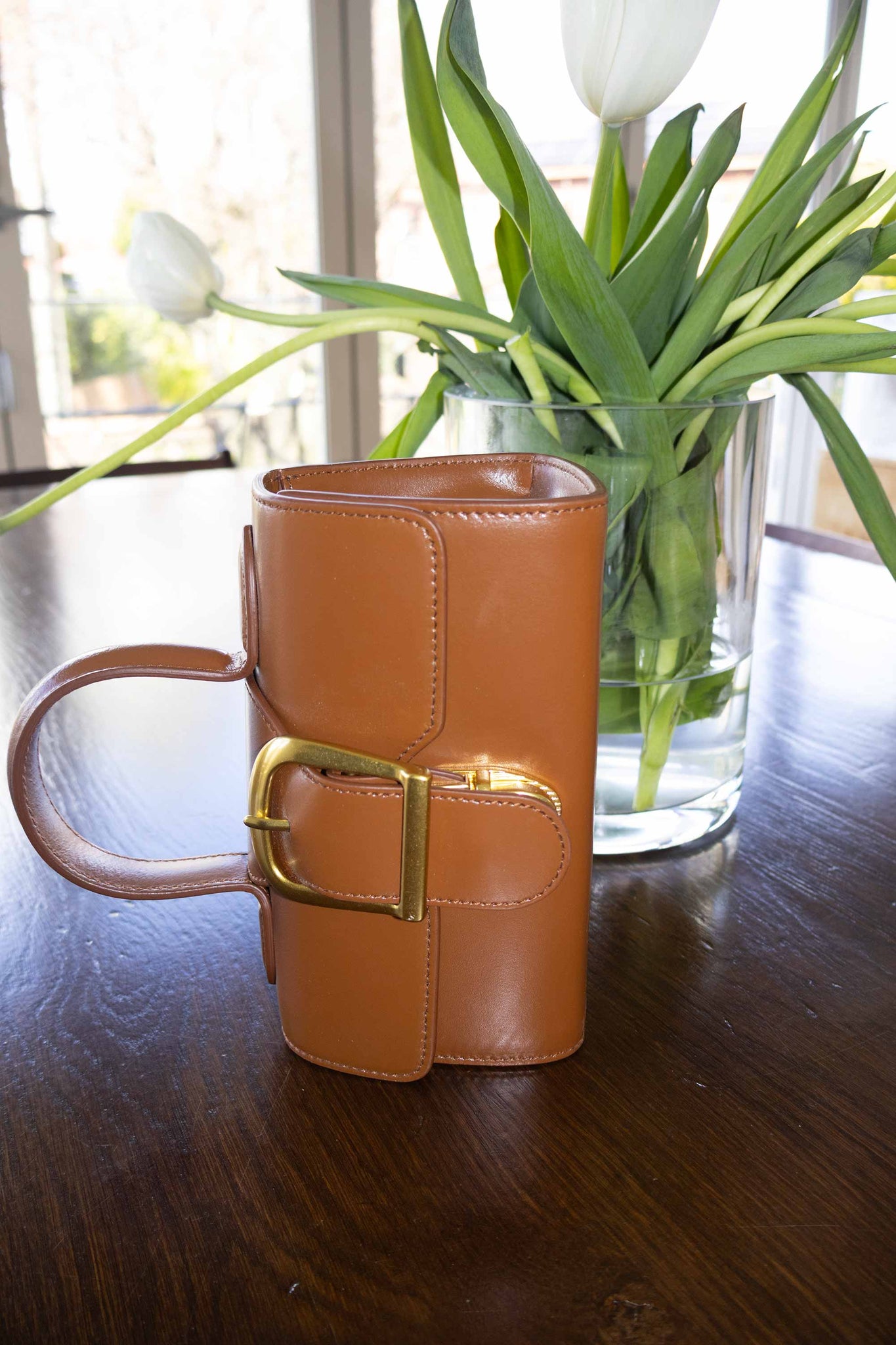 Cognac Mini Satchel Sample