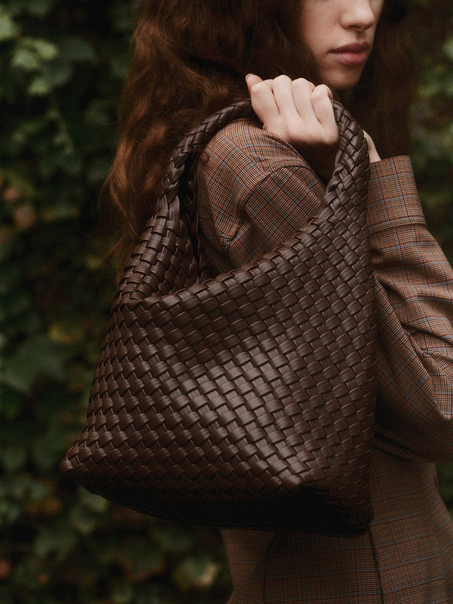 Rylan, Rylan Studio, Woven Alt-Leather Small Tote Bag, Handbag, Vegan Leather, Brooke Testoni