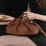 Rylan Mila Brown Suede Medium Tote by Brooke Testoni
