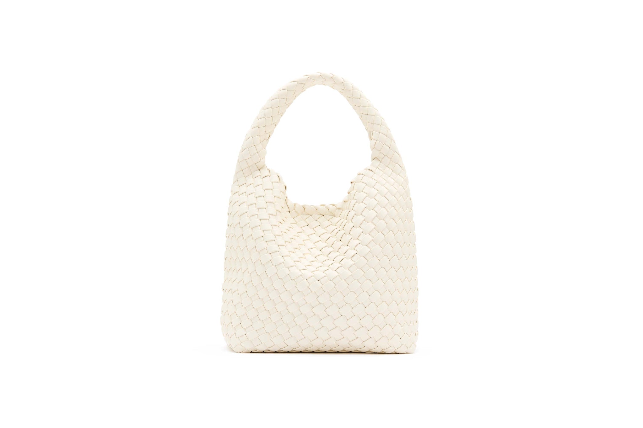 Rylan, Rylan Studio, Ivory Alt-Leather Woven Small Bag