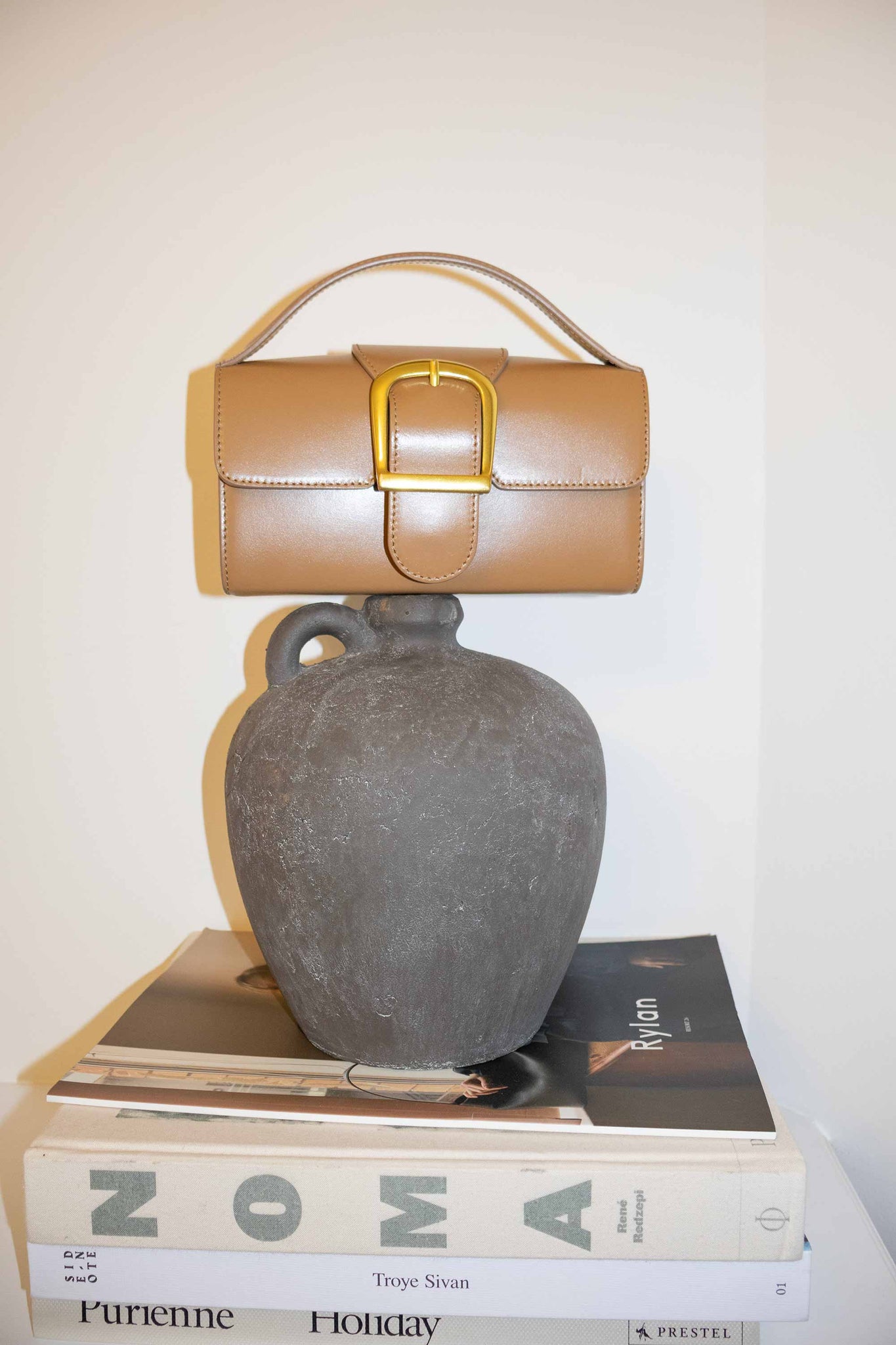 Latte Mini Satchel with Flat Sample