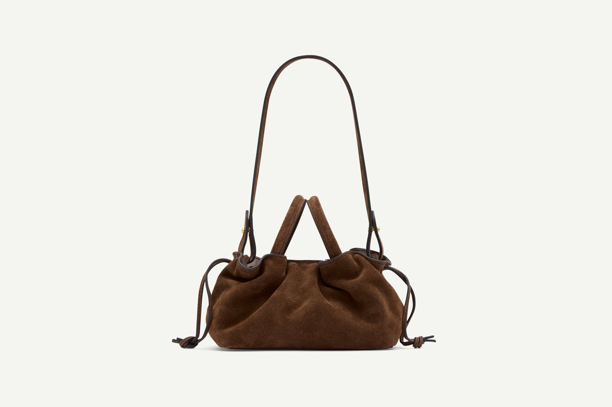 Rylan, Rylan Studio, Rylan Brown Suede Mini Tote, Brooke Testoni