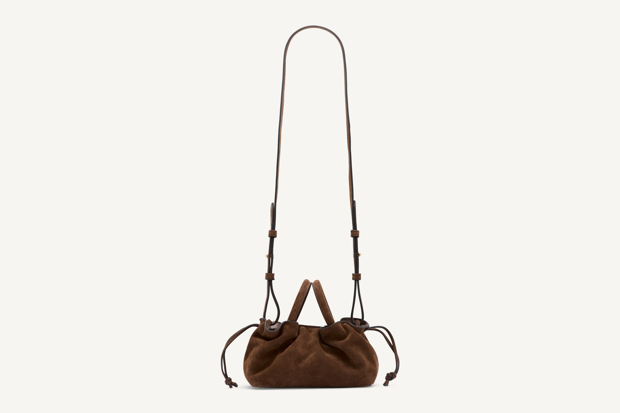 Rylan, Rylan Studio, Brown Suede Mini Tote, Brooke Testoni