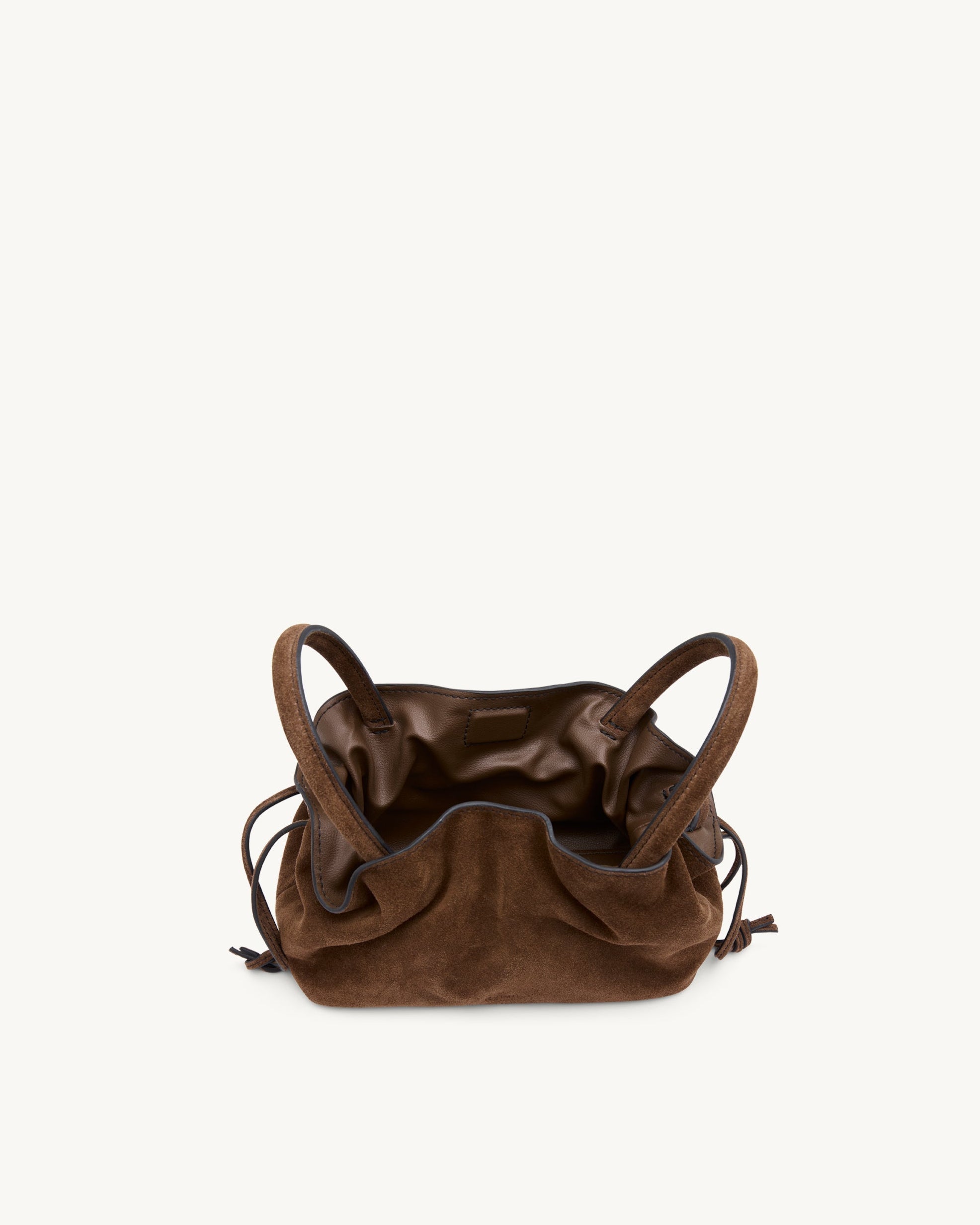 Rylan Mila Brown Suede Mini Tote by Brooke Testoni