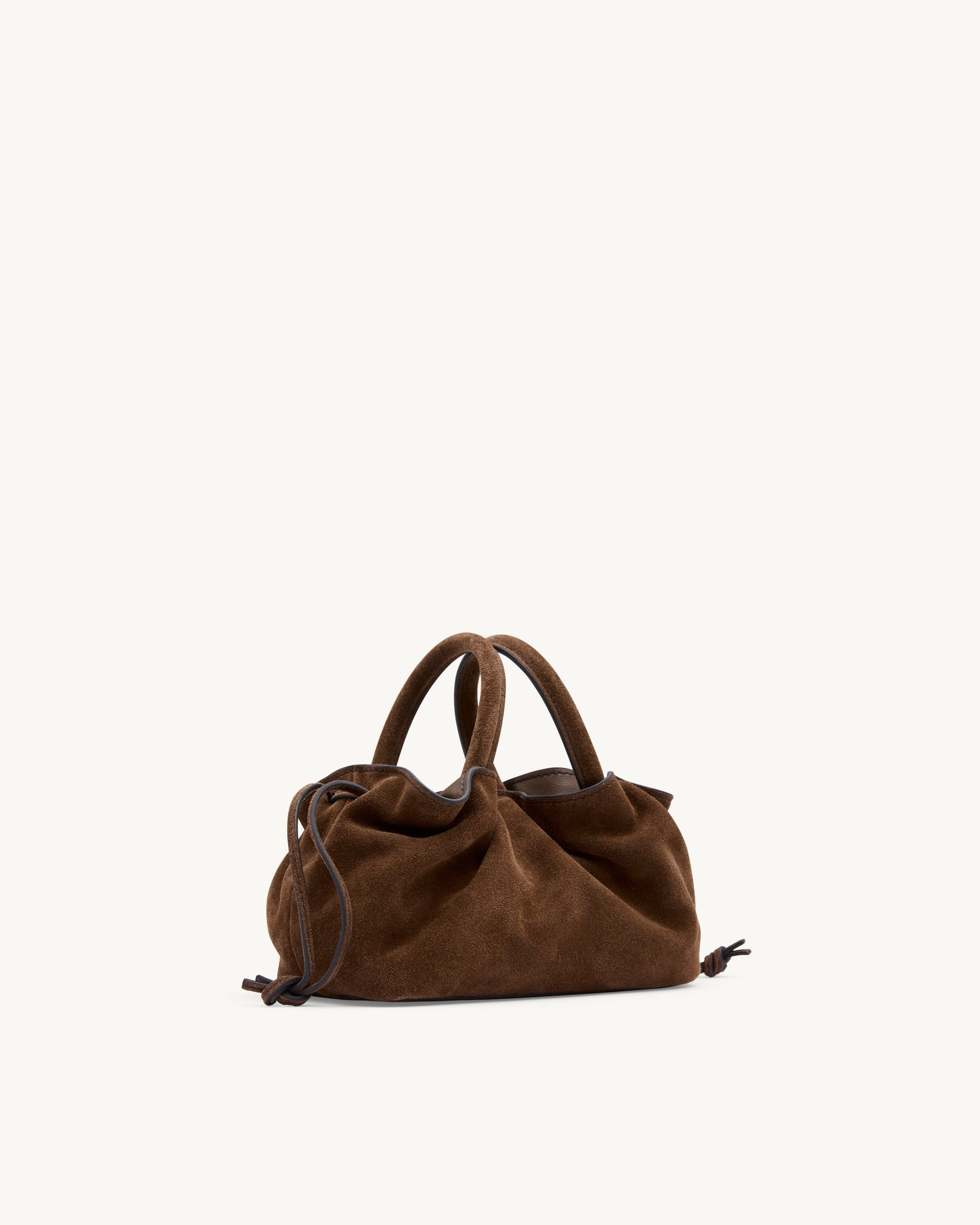Rylan Mila Brown Suede Mini Tote by Brooke Testoni