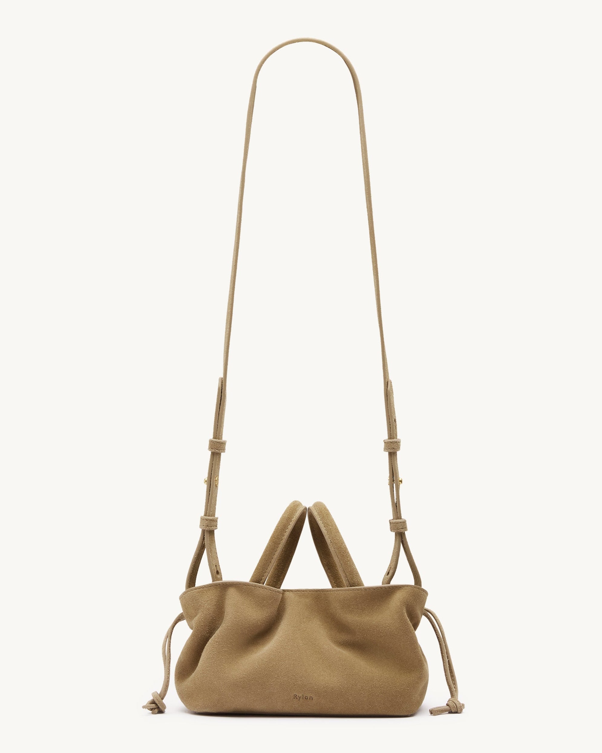 Rylan Mila Sand Suede Mini Tote by Brooke Testoni
