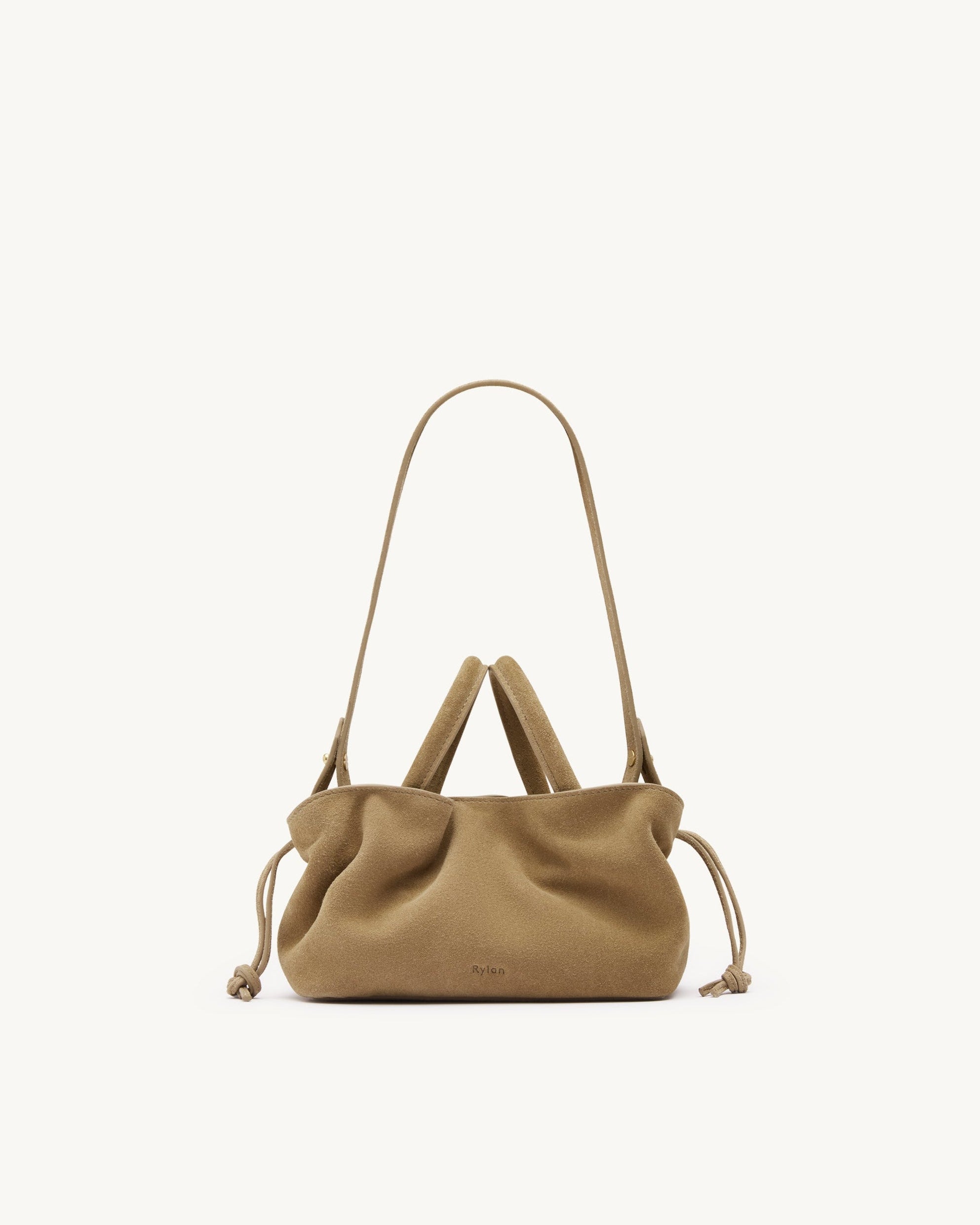 Rylan Mila Sand Suede Mini Tote by Brooke Testoni