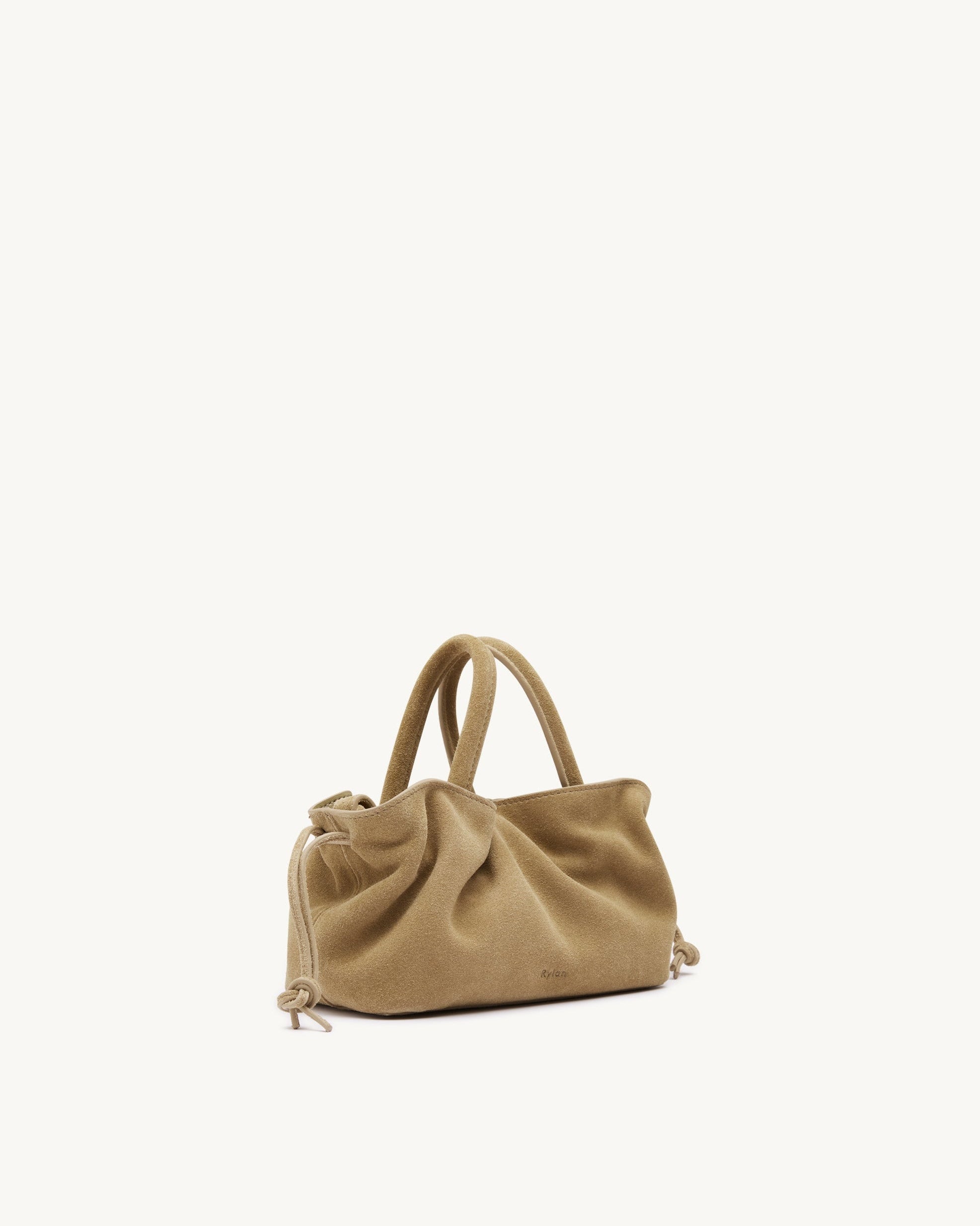 Rylan Mila Sand Suede Mini Tote by Brooke Testoni
