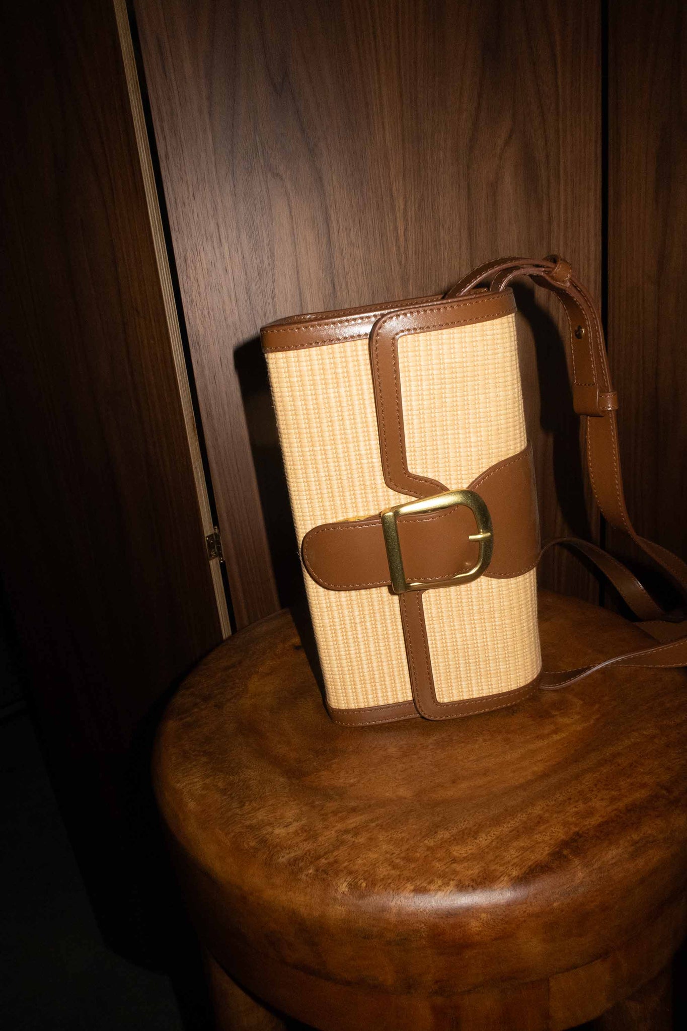 Rattan with Cognac Small Bag Sample