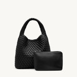 Rylan Black Alt-Leather Small Tote by Brooke Testoni