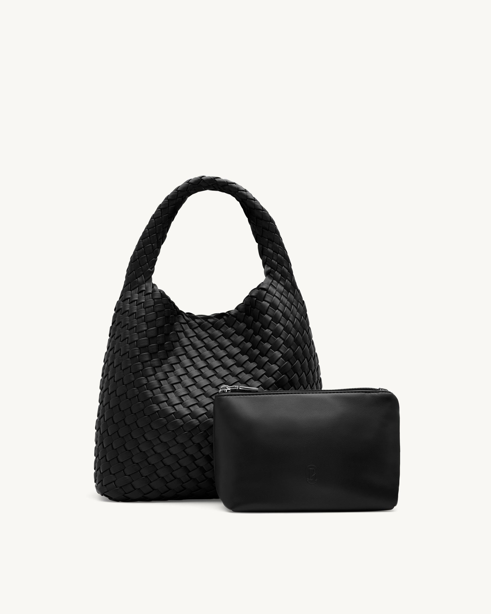 Rylan Black Alt-Leather Small Tote by Brooke Testoni