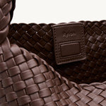 Rylan Brown Alt-Leather Woven Large Tote by Brooke Testoni