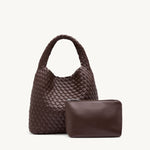 Rylan Brown Alt-Leather Small Tote by Brooke Testoni