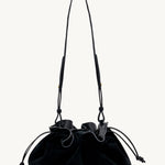 Rylan Camille Black Suede Clutch Bag by Brooke Testoni
