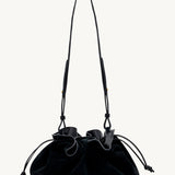 Rylan Camille Black Suede Clutch Bag by Brooke Testoni
