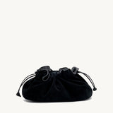 Rylan Camille Black Suede Clutch Bag by Brooke Testoni