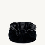 Rylan Camille Black Suede Clutch Bag by Brooke Testoni