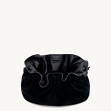 Rylan Camille Black Suede Clutch Bag by Brooke Testoni