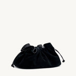 Rylan Camille Black Suede Clutch Bag by Brooke Testoni