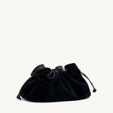 Rylan Camille Black Suede Clutch Bag by Brooke Testoni