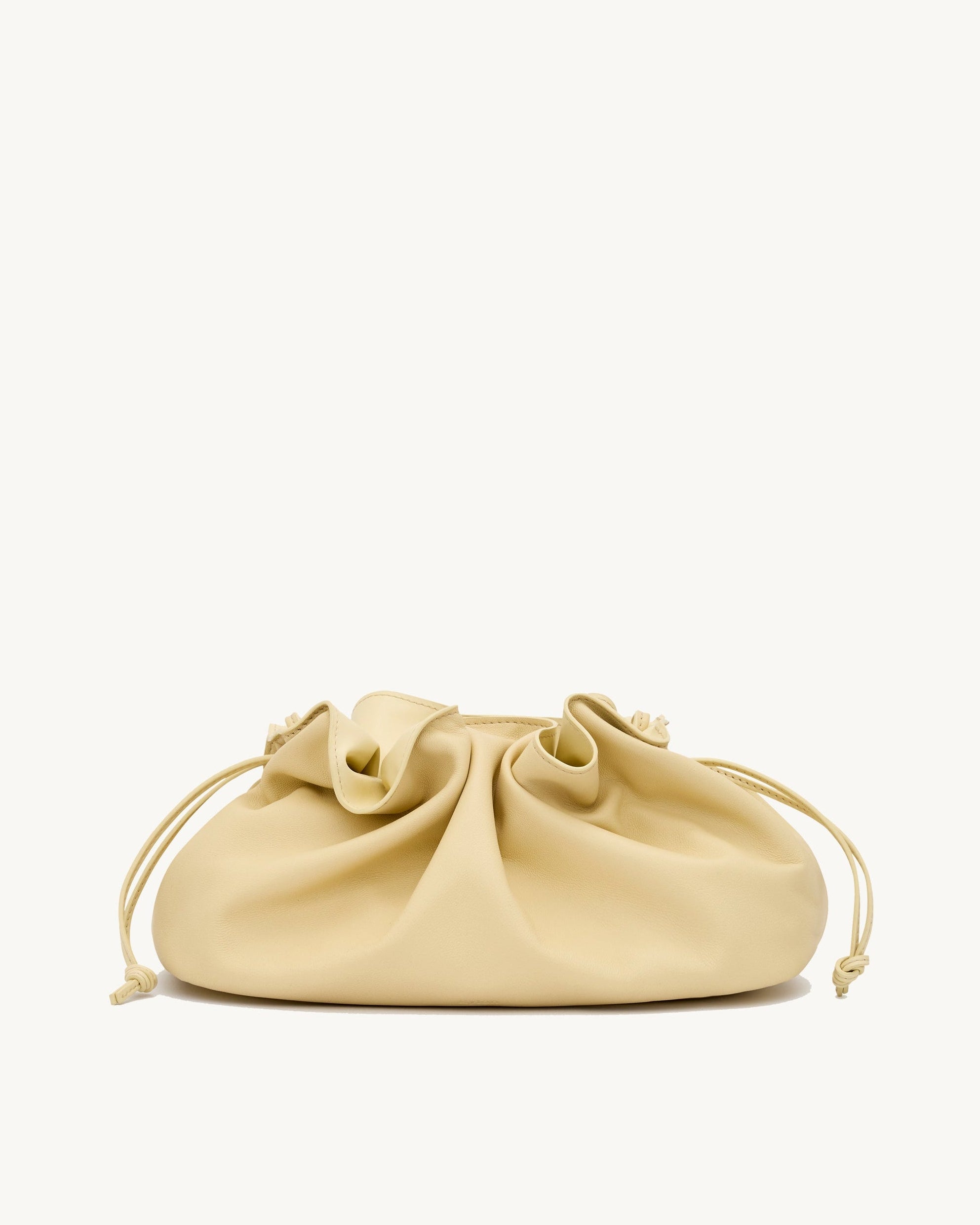 Rylan Camille Butter Yellow Clutch Bag by Brooke Testoni