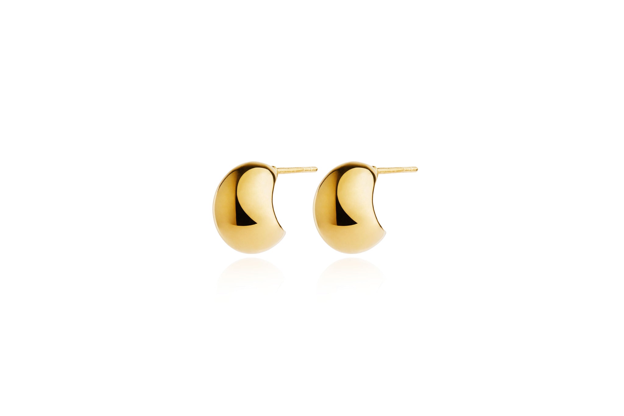 Egg Stud Earrings - Gold