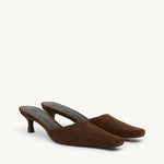 Ella Brown Suede Heel by Brooke Testoni