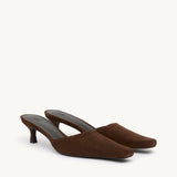 Ella Brown Suede Heel by Brooke Testoni