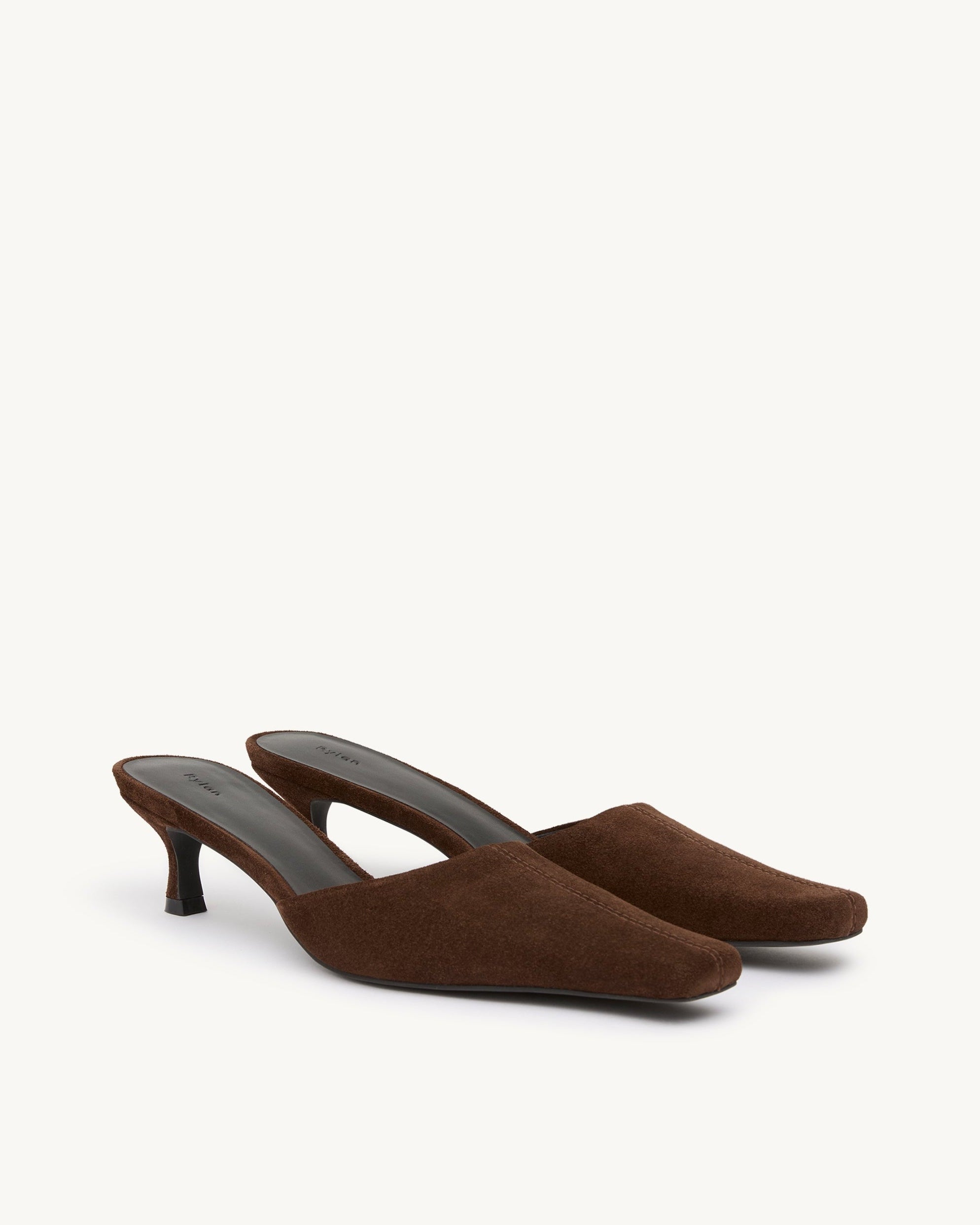 Ella Brown Suede Heel by Brooke Testoni