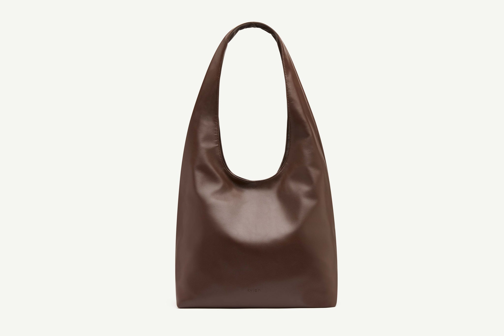 Rylan, Rylan Studio, Louie Dark Brown Alt-Leather Hobo Bag, Vegan Leather, Brooke Testoni