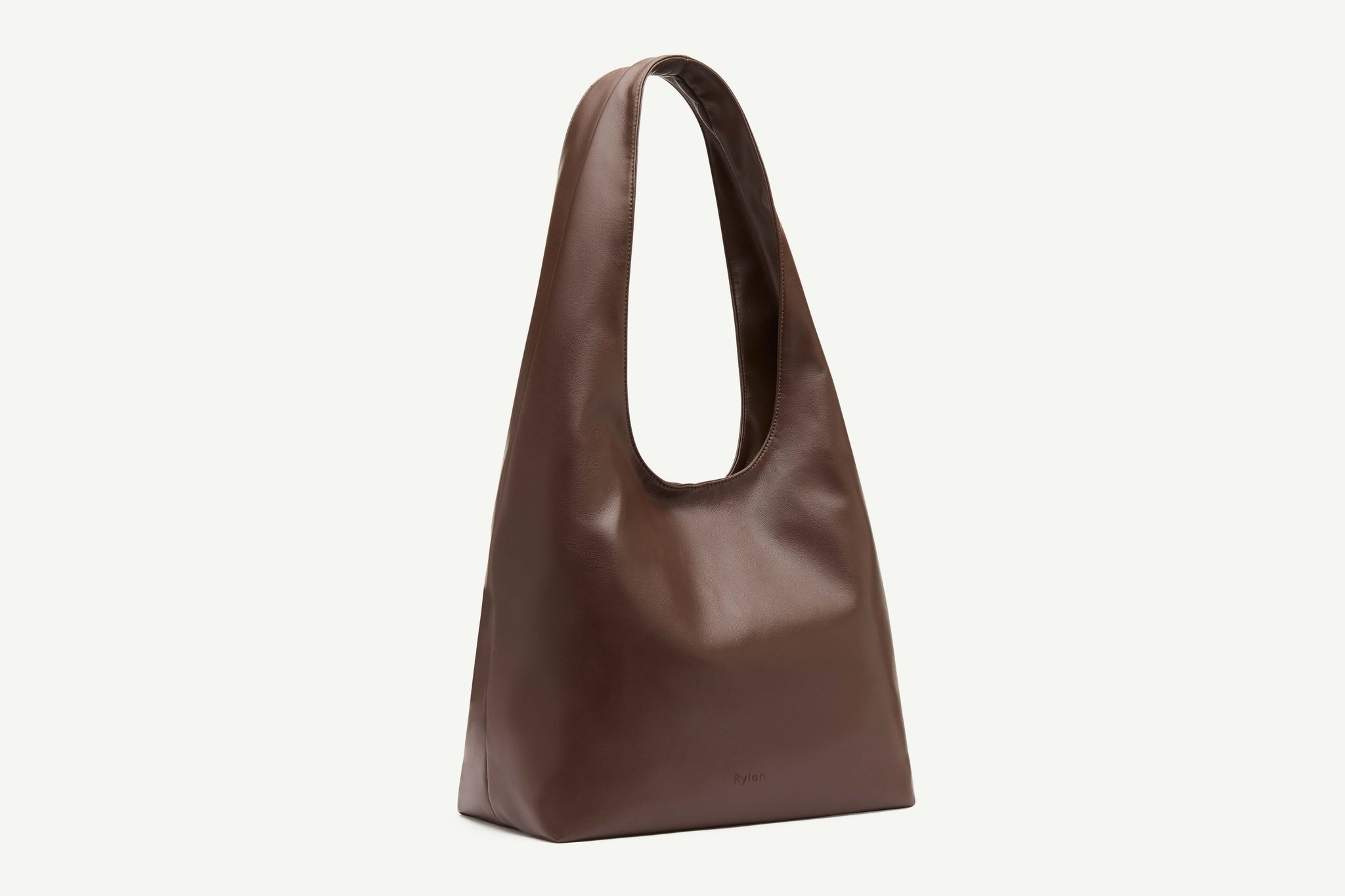 Rylan, Rylan Studio, Louie Dark Brown Alt-Leather Hobo Bag, Vegan Leather, Brooke Testoni