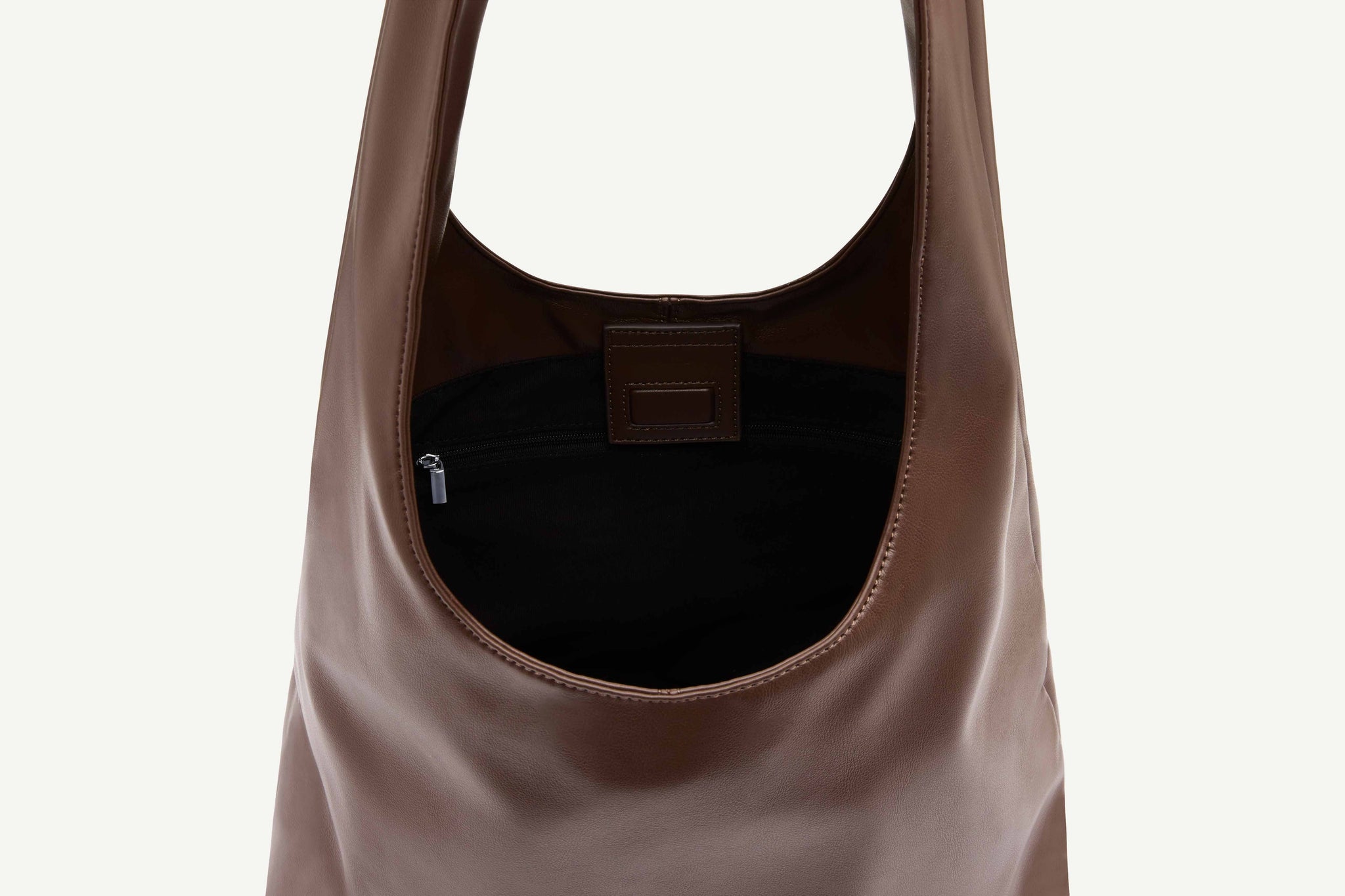 Rylan, Rylan Studio, Louie Dark Brown Alt-Leather Hobo Bag, Vegan Leather, Brooke Testoni