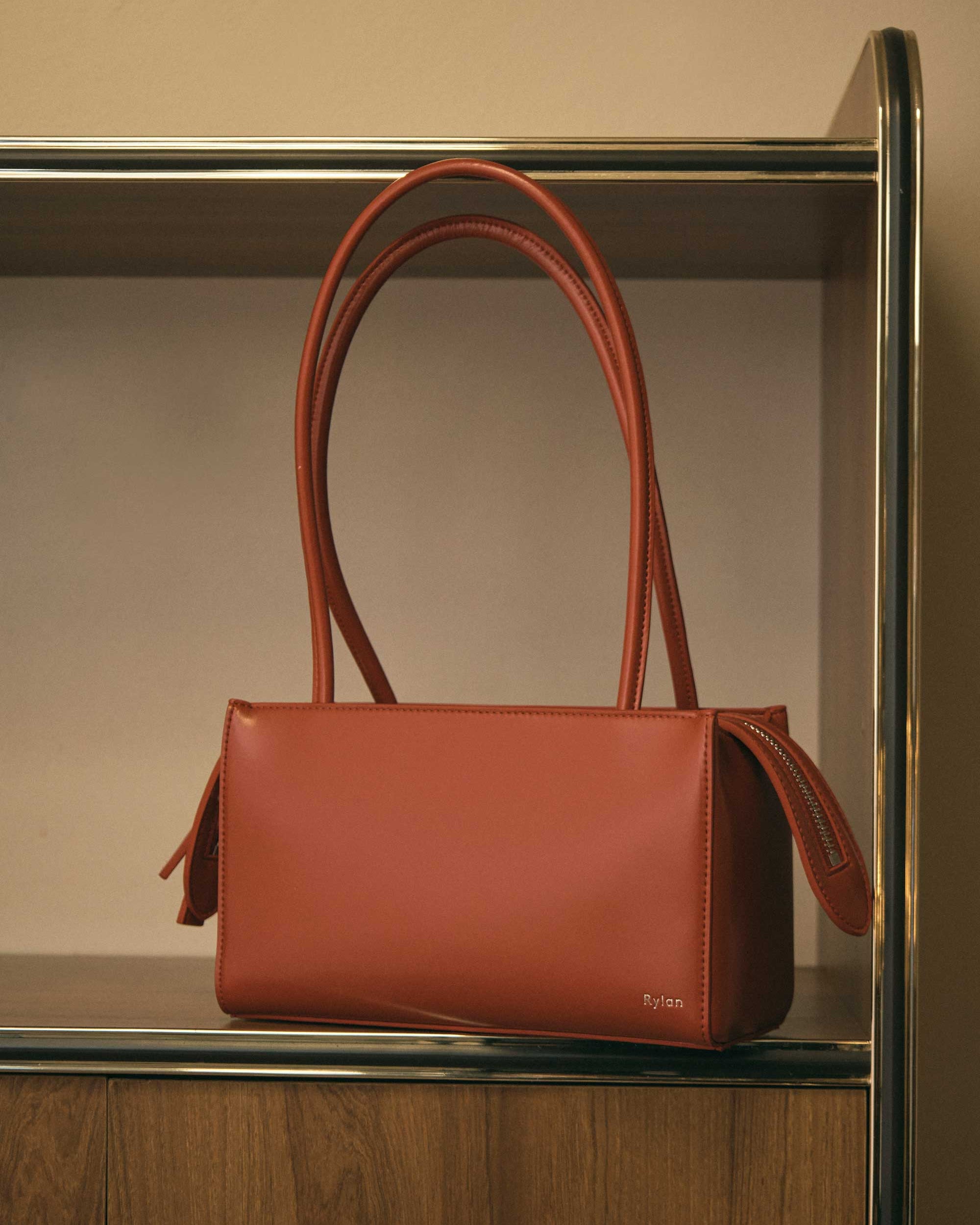 Rylan Phoebe Red Mini Shoulder Bag by Brooke Testoni