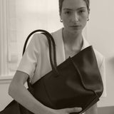 Rylan Black Grained Large Tote, by Brooke Testoni