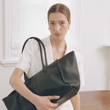 Rylan Black Grained Large Tote, by Brooke Testoni