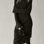 Rylan Camille Black Suede Clutch Bag by Brooke Testoni