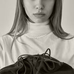 Rylan Camille Black Suede Clutch Bag by Brooke Testoni