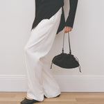 Rylan Camille Dark Brown Suede Clutch Bag by Brooke Testoni